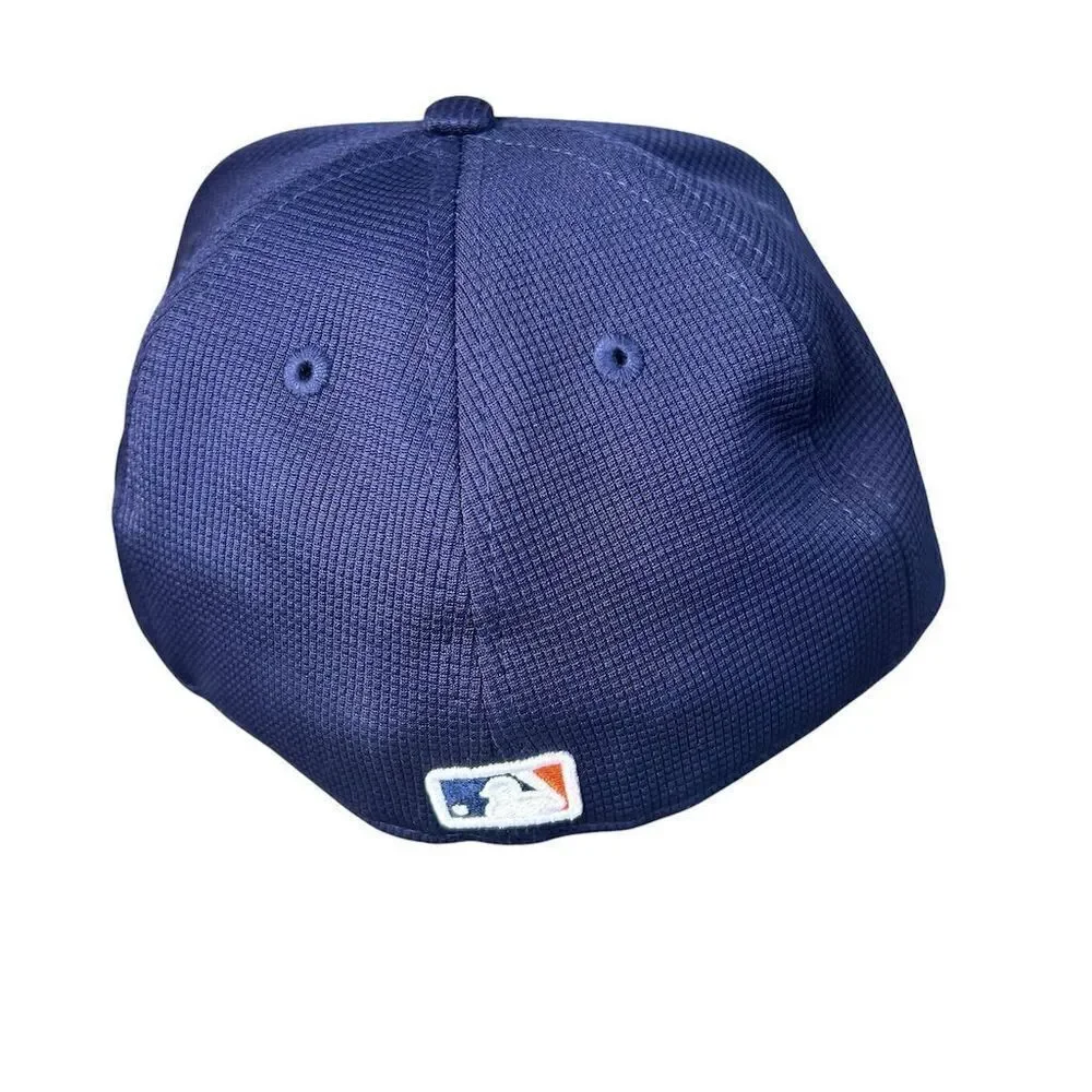 New Era Houston Astros 59FIFTY Fitted Hat‎ Blue/Orange Size 7 1/8